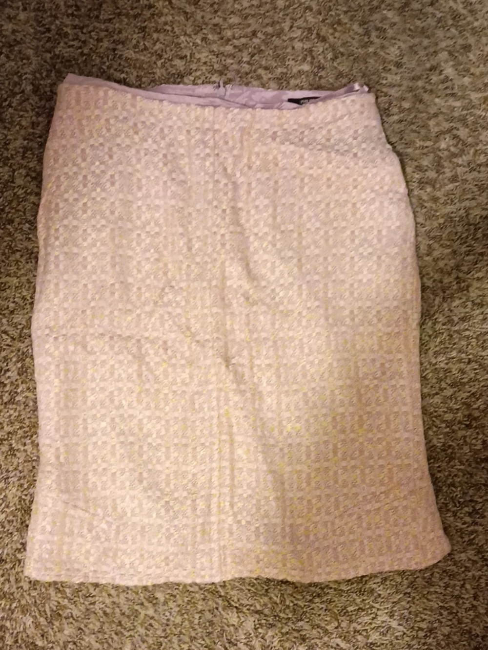 Philippe Adec Classic Pink Tweed Pencil Skirt Sz 8